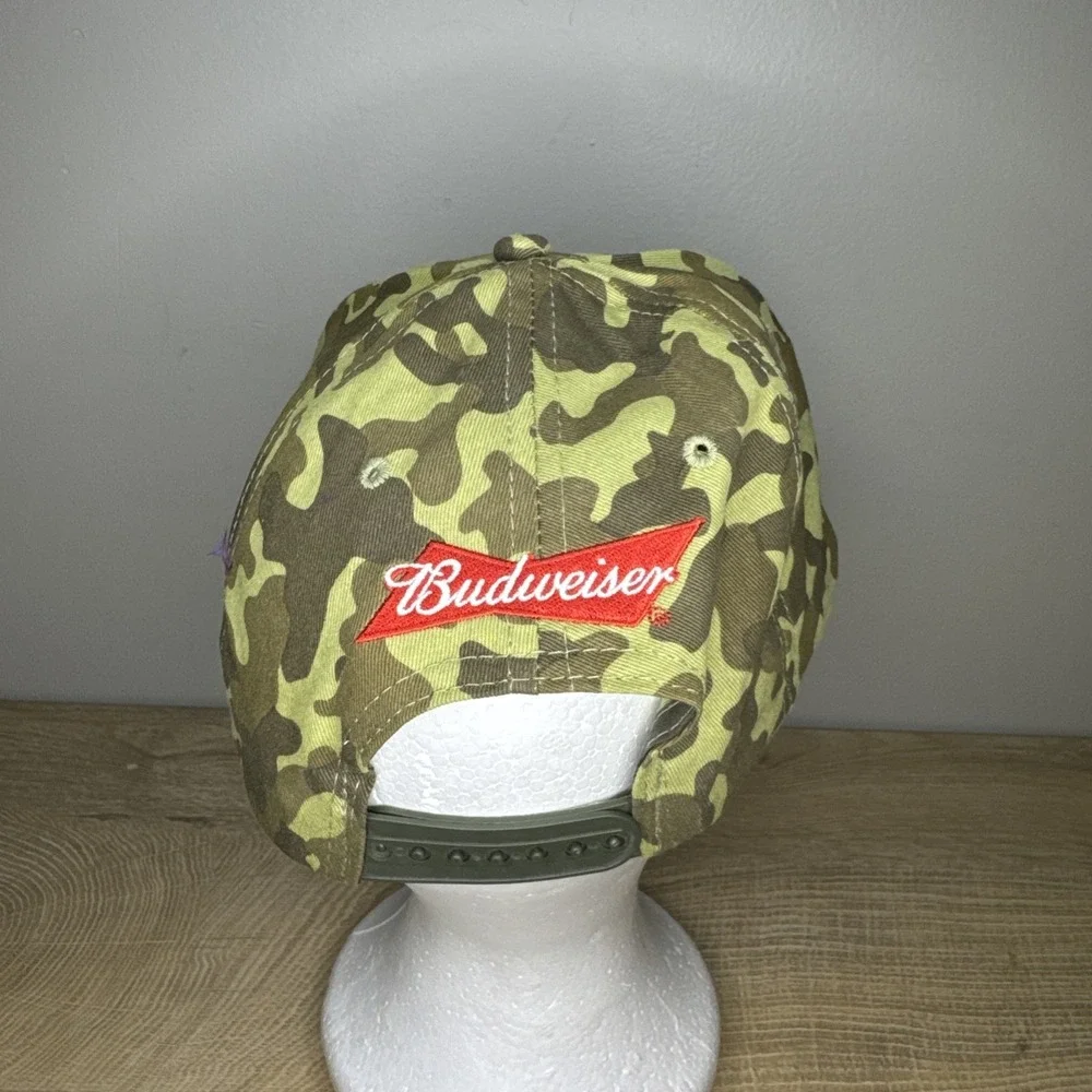 New York Yankees Hat Budweiser  MLB‎ Embroidered Camouflage Snapback Hat Cap